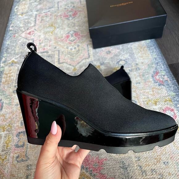 Donna Karen Zee Black Slip On Wedge Size 8 - Picture 8 of 8